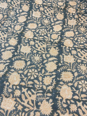LLOZZI || Hand Block Printed Linen Fabric , Home Decor Best Linen Fabric for Upholstery , pillows ,upholstery, curtain Fabric , Chair Fabric - Rohiyaan